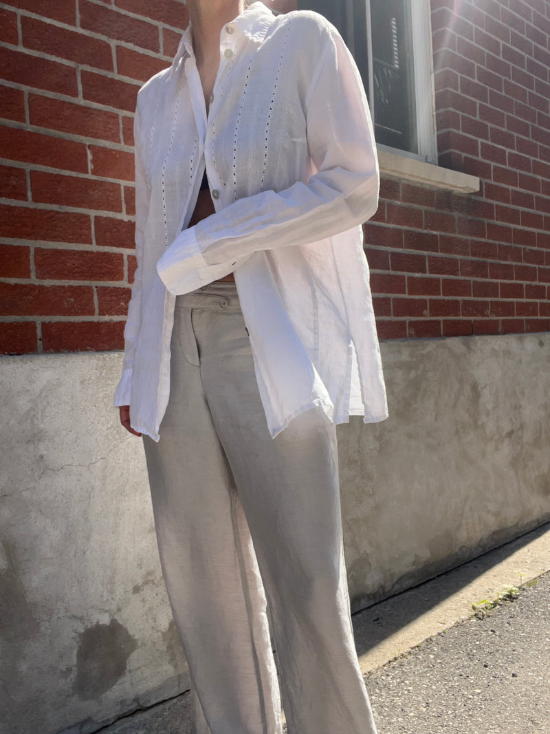 Embroidered Linen Shirt