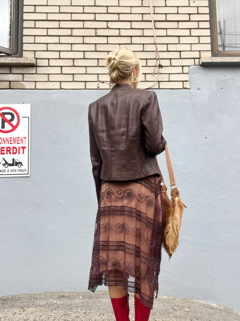Danier leather brown jacket