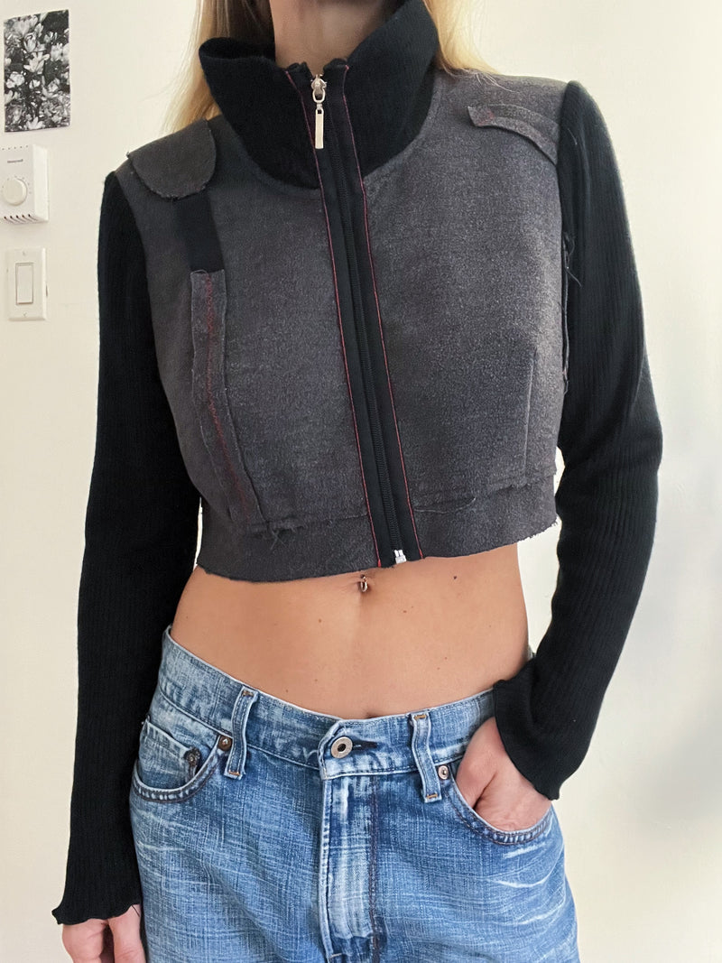 Crop Zip Top