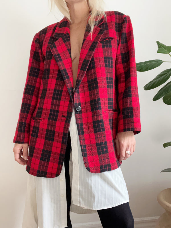 Wool Tartan Blazer
