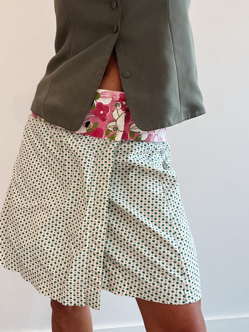 Printed Wrap Skirt